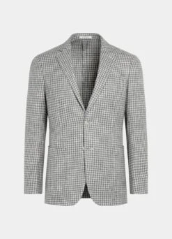Mid Grey Houndstooth Havana Blazer -Suit Supply C23022 25