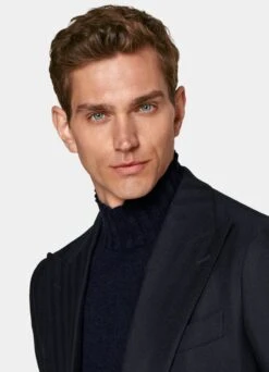 Navy Herringbone Havana Blazer