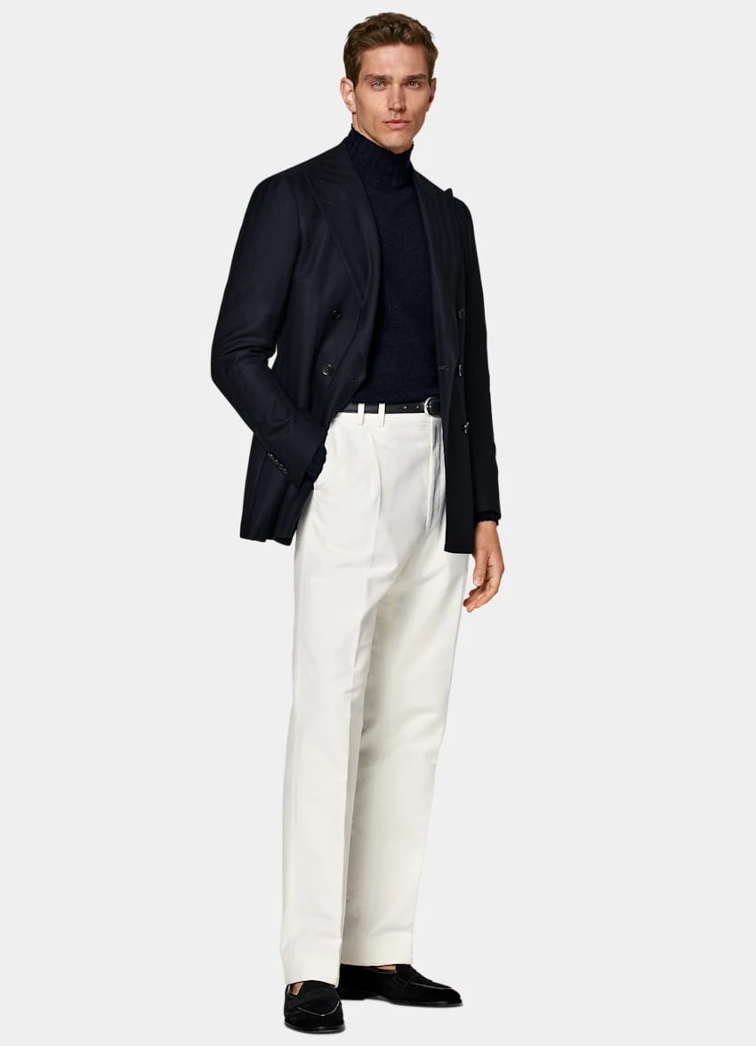 Navy Herringbone Havana Blazer 5 Navy Herringbone Havana Blazer - Image 5