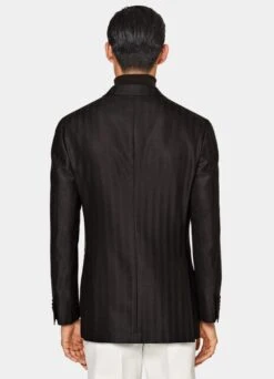 Dark Brown Herringbone Havana Blazer 13 Dark Brown Herringbone Havana Blazer -Suit Supply C23029 105