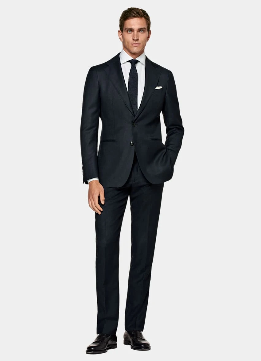 Navy Bird's Eye Havana Suit 5 Navy Bird's Eye Havana Suit - Image 5