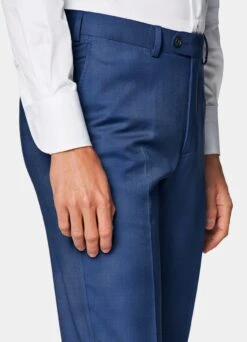 Mid Blue Lazio Suit 20 Mid Blue Lazio Suit -Suit Supply C6666 S 127