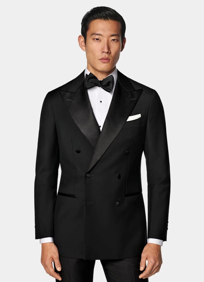 Black Tailored Fit Havana Dinner Jacket 3 Black Tailored Fit Havana Dinner Jacket - Image 3
