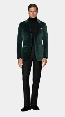 Dark Green Tailored Fit Havana Dinner Jacket