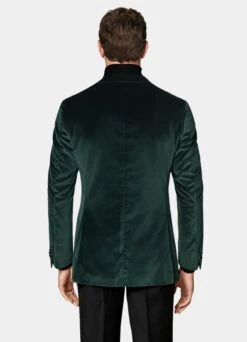 Dark Green Tailored Fit Havana Dinner Jacket -Suit Supply C6991 105