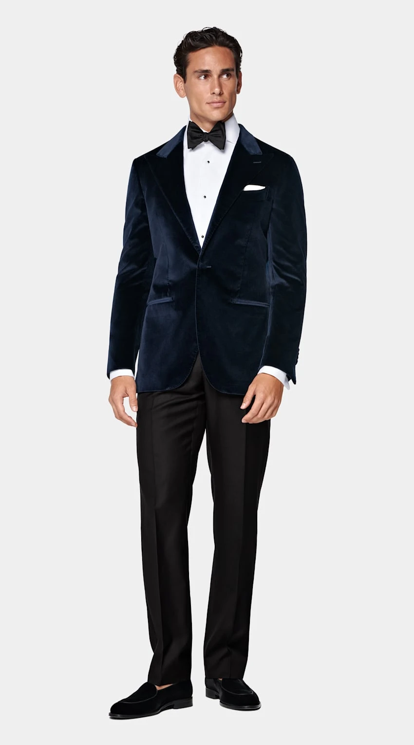 Navy Tailored Fit Havana Dinner Jacket 1 Navy Tailored Fit Havana Dinner Jacket