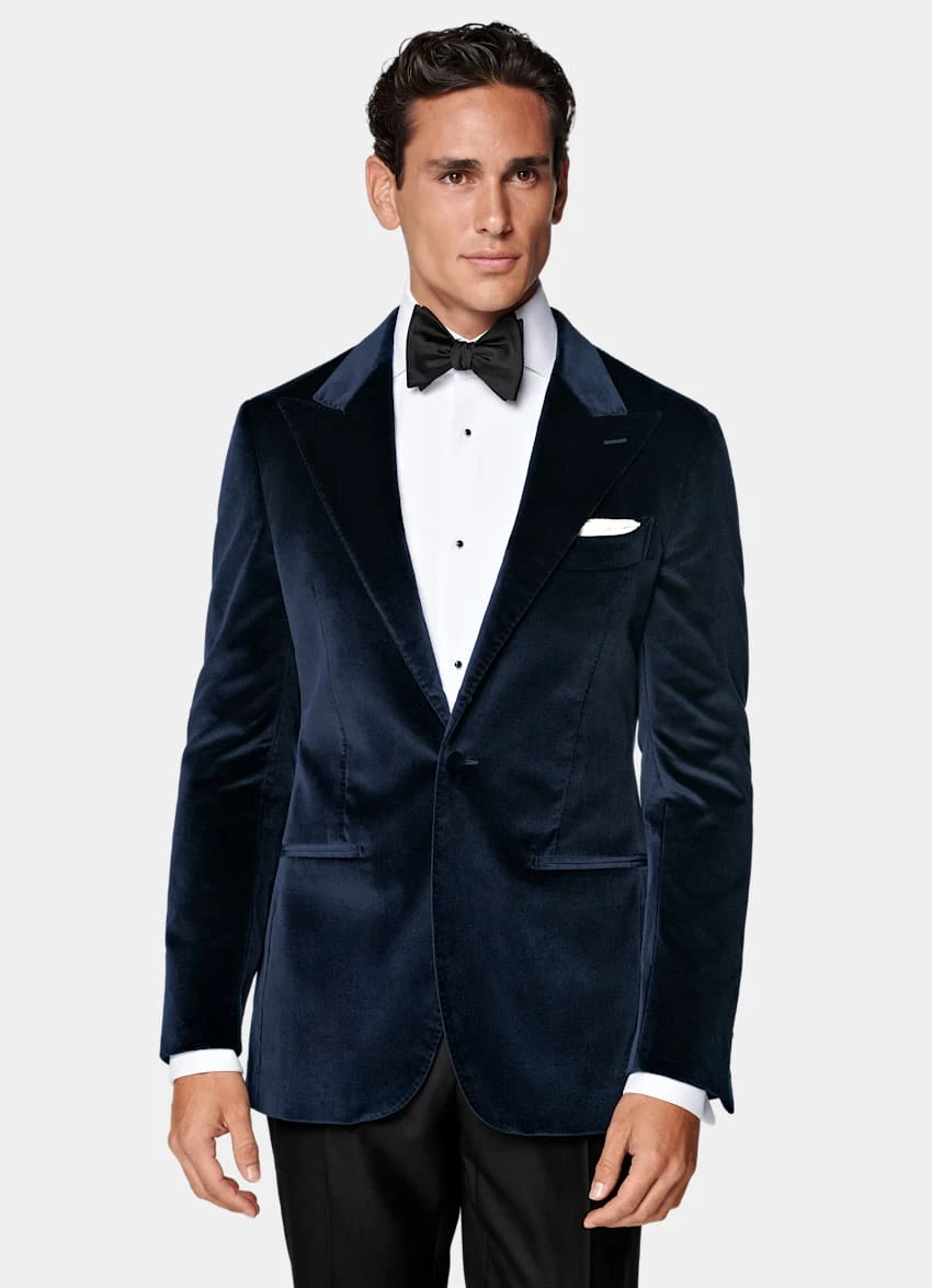 Navy Tailored Fit Havana Dinner Jacket 3 Navy Tailored Fit Havana Dinner Jacket - Image 3
