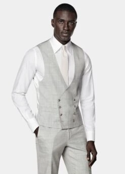 Light Grey Three-Piece Havana Suit -Suit Supply C7040 S2 106