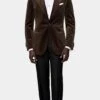 Dark Brown Tailored Fit Havana Dinner Jacket