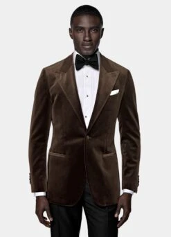 Dark Brown Tailored Fit Havana Dinner Jacket 12 Dark Brown Tailored Fit Havana Dinner Jacket -Suit Supply C7193 102