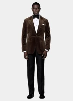 Dark Brown Tailored Fit Havana Dinner Jacket 15 Dark Brown Tailored Fit Havana Dinner Jacket -Suit Supply C7193 104