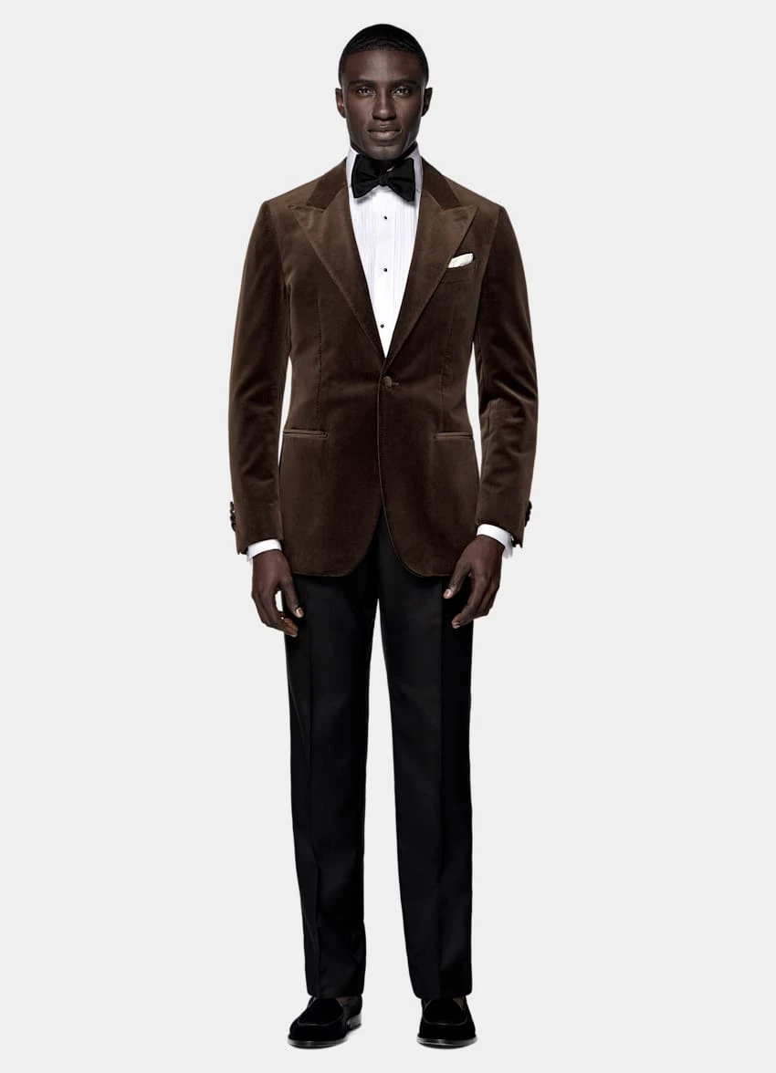 Dark Brown Tailored Fit Havana Dinner Jacket 6 Dark Brown Tailored Fit Havana Dinner Jacket - Image 6