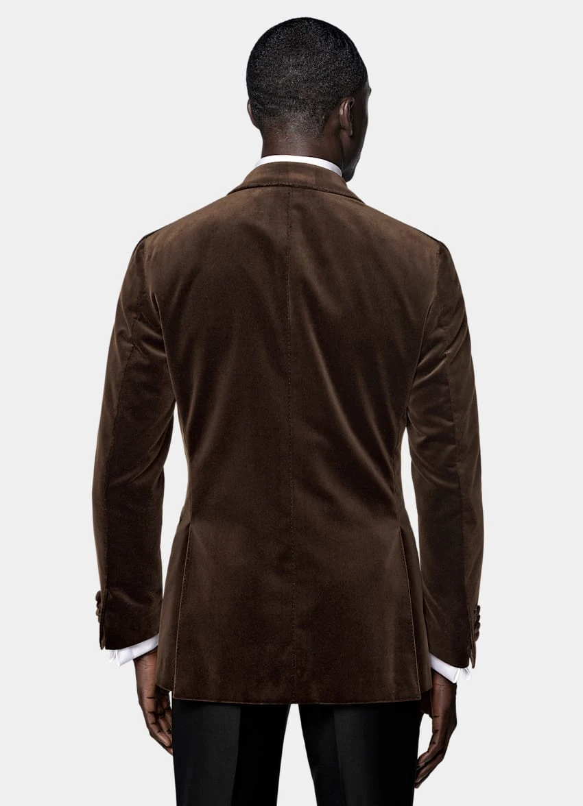 Dark Brown Tailored Fit Havana Dinner Jacket 7 Dark Brown Tailored Fit Havana Dinner Jacket - Image 7