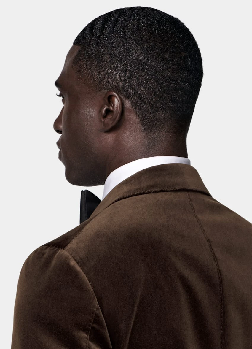 Dark Brown Tailored Fit Havana Dinner Jacket 8 Dark Brown Tailored Fit Havana Dinner Jacket - Image 8