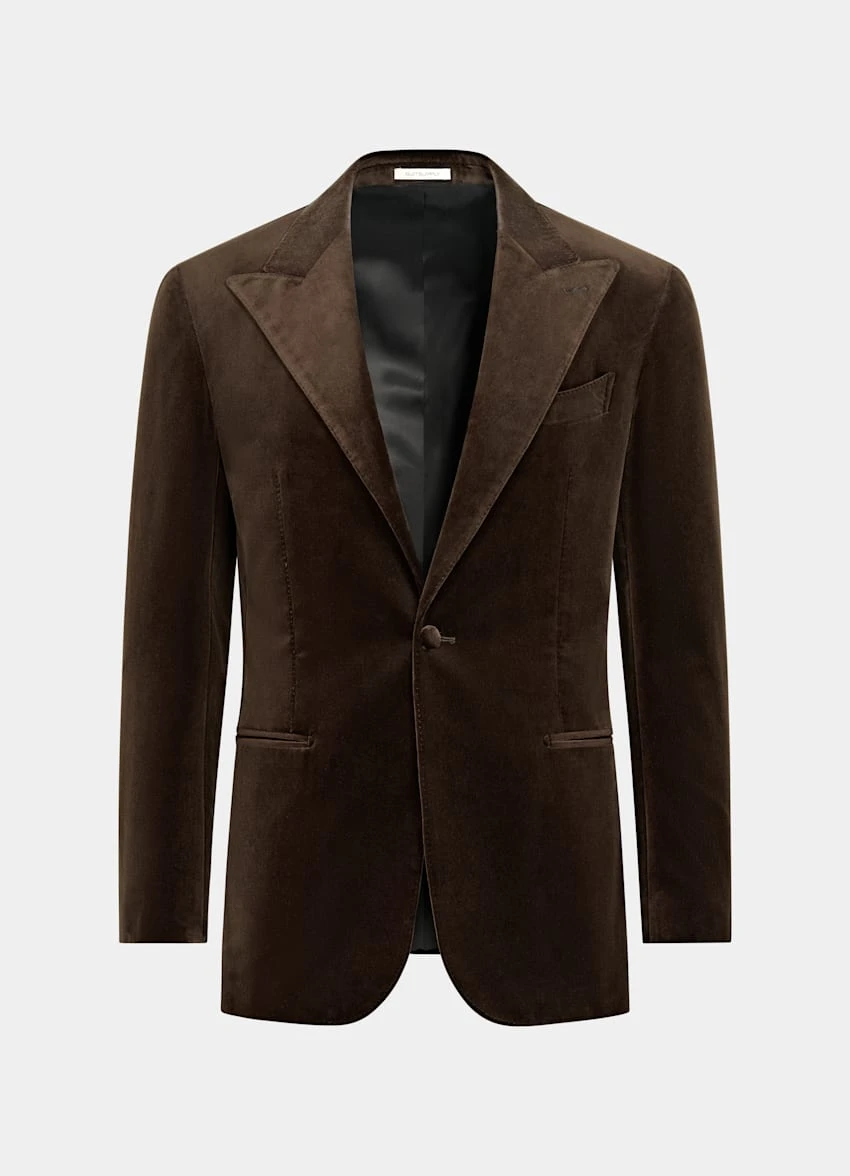 Dark Brown Tailored Fit Havana Dinner Jacket 10 Dark Brown Tailored Fit Havana Dinner Jacket - Image 10