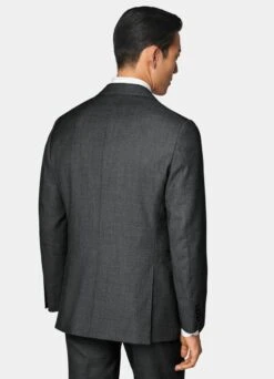Dark Grey Bird's Eye Havana Suit 18 Dark Grey Bird's Eye Havana Suit -Suit Supply C8444 S 105