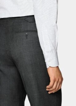 Dark Grey Bird's Eye Havana Suit 22 Dark Grey Bird's Eye Havana Suit -Suit Supply C8444 S 109