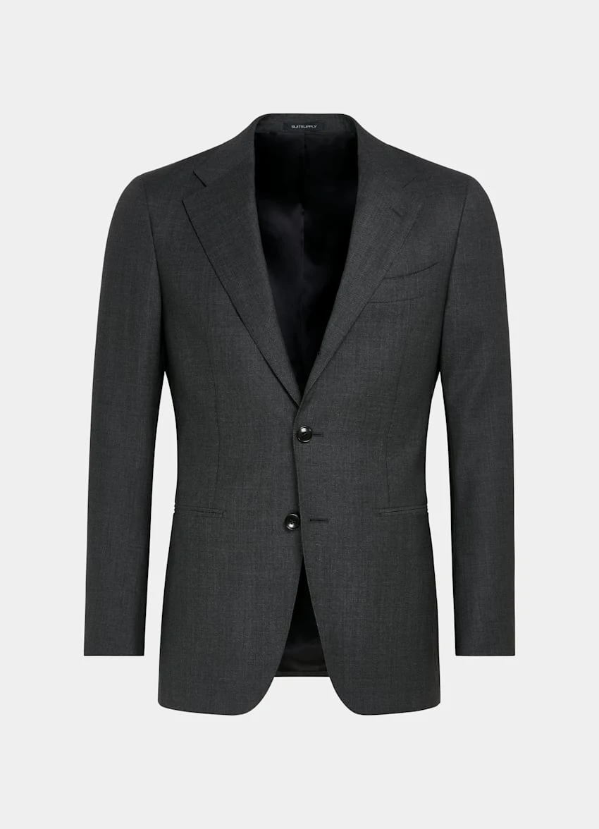 Dark Grey Bird's Eye Havana Suit 12 Dark Grey Bird's Eye Havana Suit - Image 12