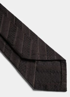 Brown Striped Tie