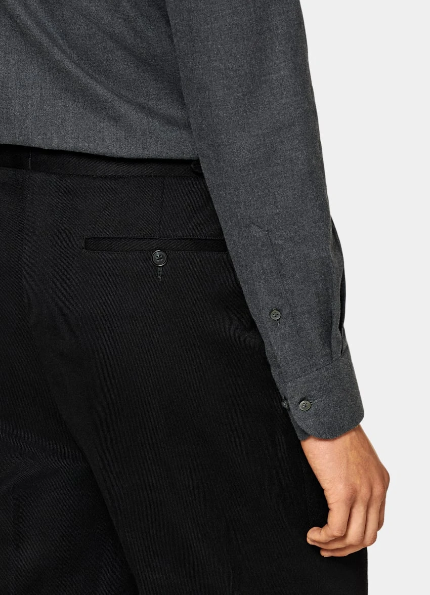 Dark Grey Slim Fit Shirt 3 Dark Grey Slim Fit Shirt - Image 3