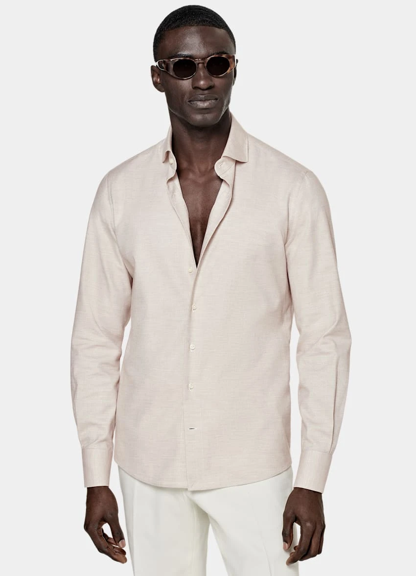 Sand Slim Fit Shirt 2 Sand Slim Fit Shirt - Image 2