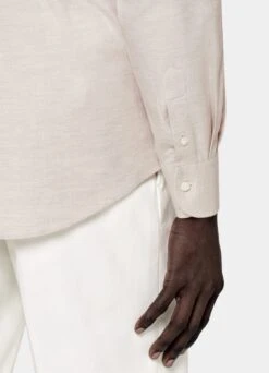 Sand Slim Fit Shirt 10 Sand Slim Fit Shirt -Suit Supply H6407 103