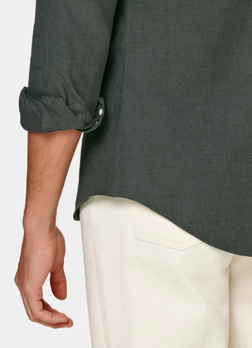 Green Slim Fit Shirt 3 Green Slim Fit Shirt - Image 3