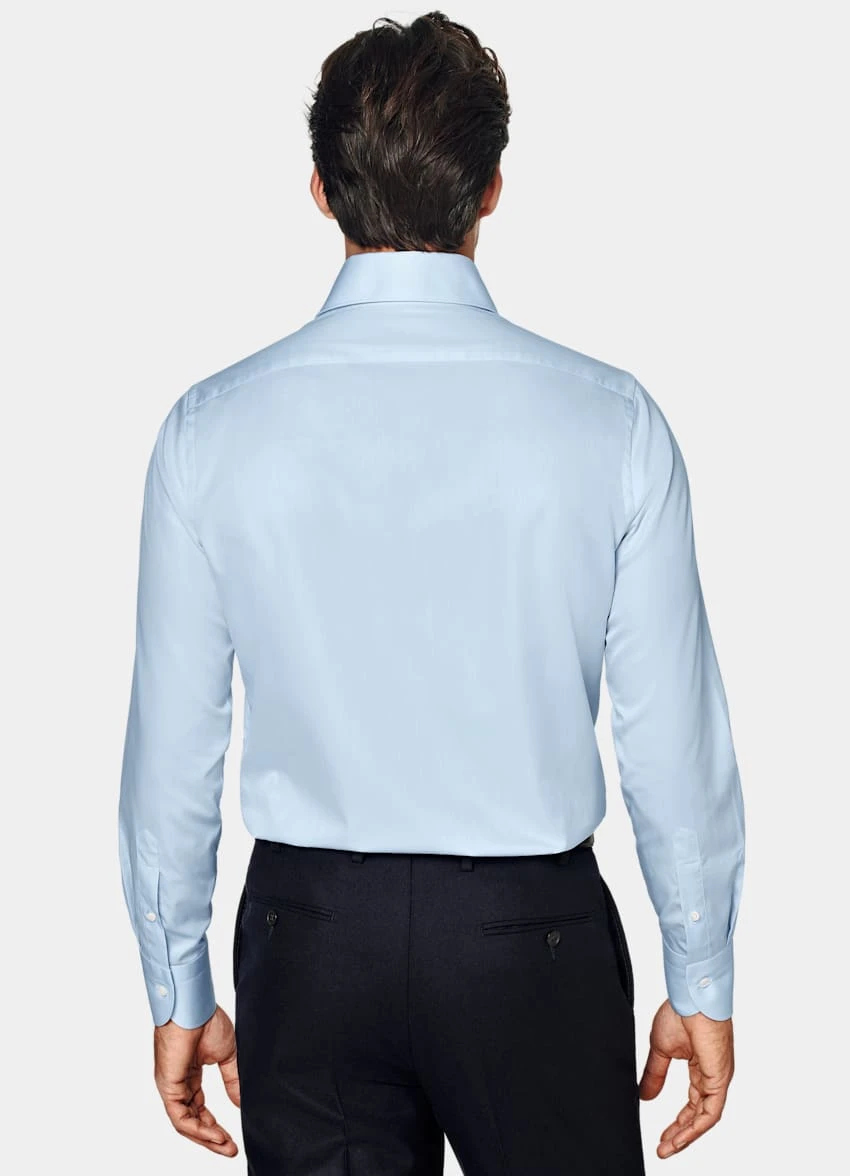 Light Blue Poplin Slim Fit Shirt 5 Light Blue Poplin Slim Fit Shirt - Image 5