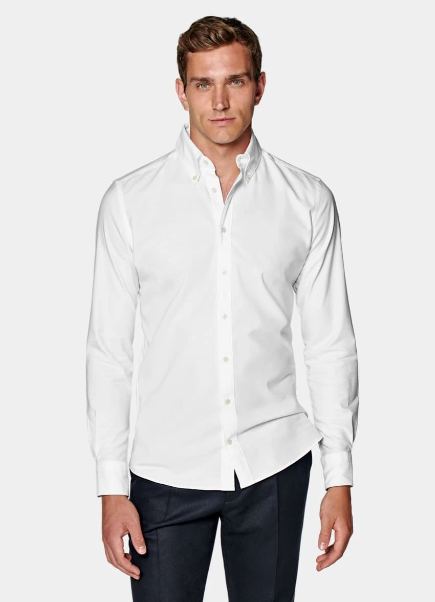 White Slim Fit Shirt 2 White Slim Fit Shirt - Image 2