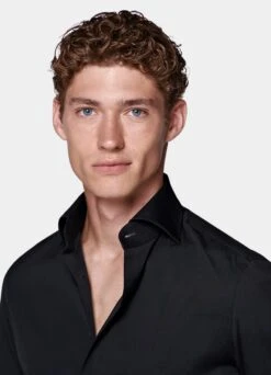 Navy Poplin Extra Slim Fit Shirt