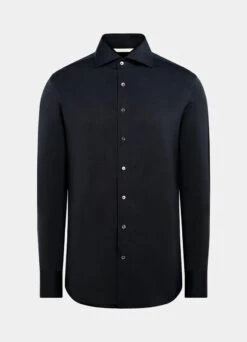 Navy Poplin Extra Slim Fit Shirt 13 Navy Poplin Extra Slim Fit Shirt -Suit Supply H6595ESF 25