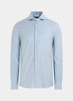 Light Blue Slim Fit Shirt 15 Light Blue Slim Fit Shirt -Suit Supply H6600 25