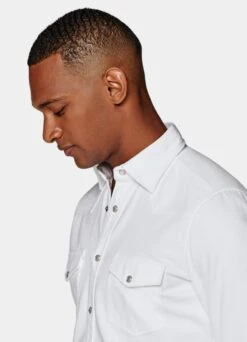 White Western Shirt -Suit Supply H6605 106