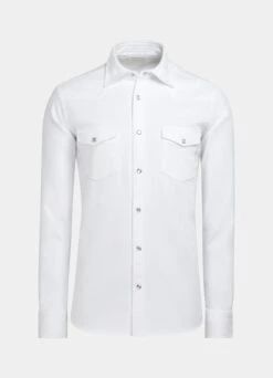White Western Shirt -Suit Supply H6605 25