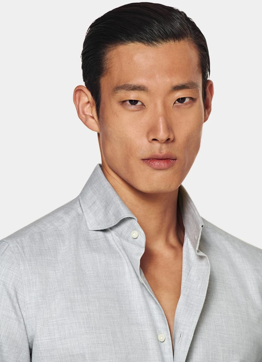 Light Grey Slim Fit Shirt 1 Light Grey Slim Fit Shirt