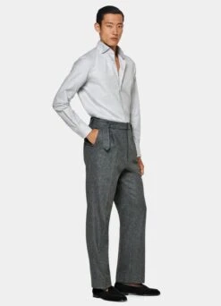 Light Grey Slim Fit Shirt 11 Light Grey Slim Fit Shirt -Suit Supply H6608 104