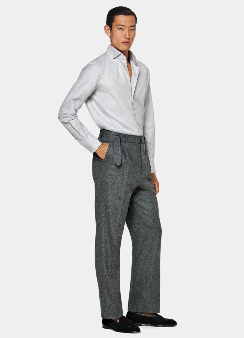 Light Grey Slim Fit Shirt 4 Light Grey Slim Fit Shirt - Image 4