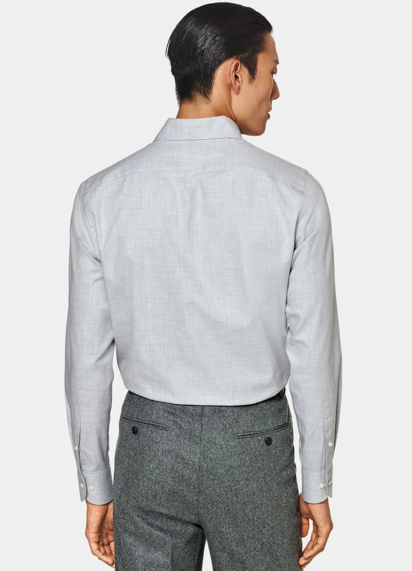 Light Grey Slim Fit Shirt 5 Light Grey Slim Fit Shirt - Image 5