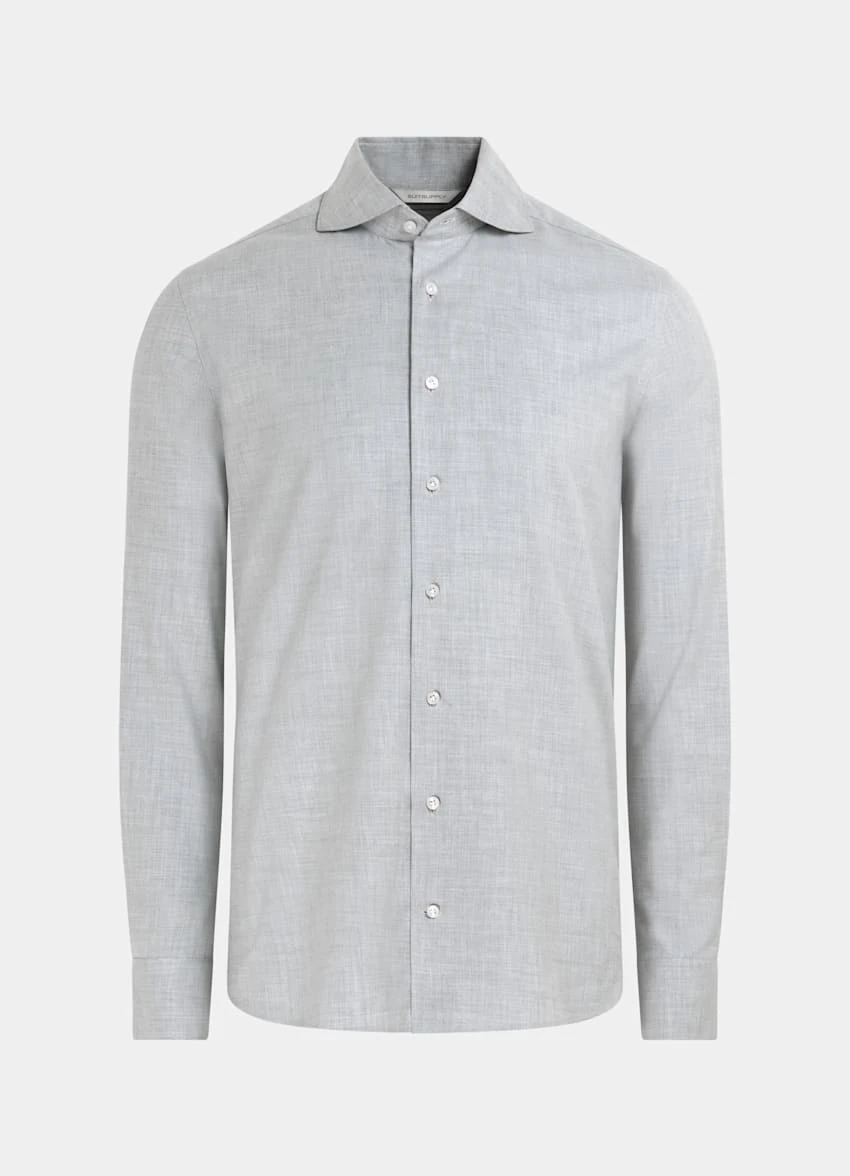 Light Grey Slim Fit Shirt 8 Light Grey Slim Fit Shirt - Image 8