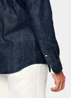 Blue Slim Fit Shirt 10 Blue Slim Fit Shirt -Suit Supply H6610 103