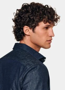 Blue Slim Fit Shirt 13 Blue Slim Fit Shirt -Suit Supply H6610 106