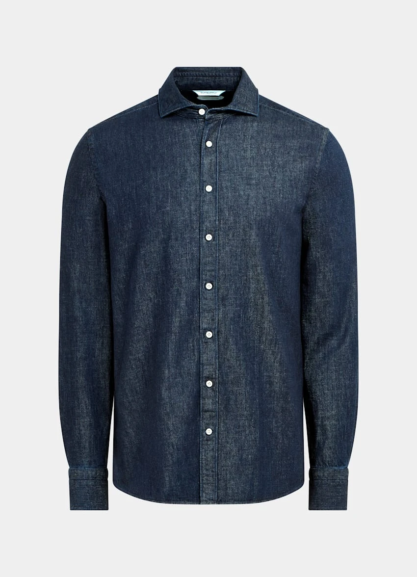 Blue Slim Fit Shirt 8 Blue Slim Fit Shirt - Image 8