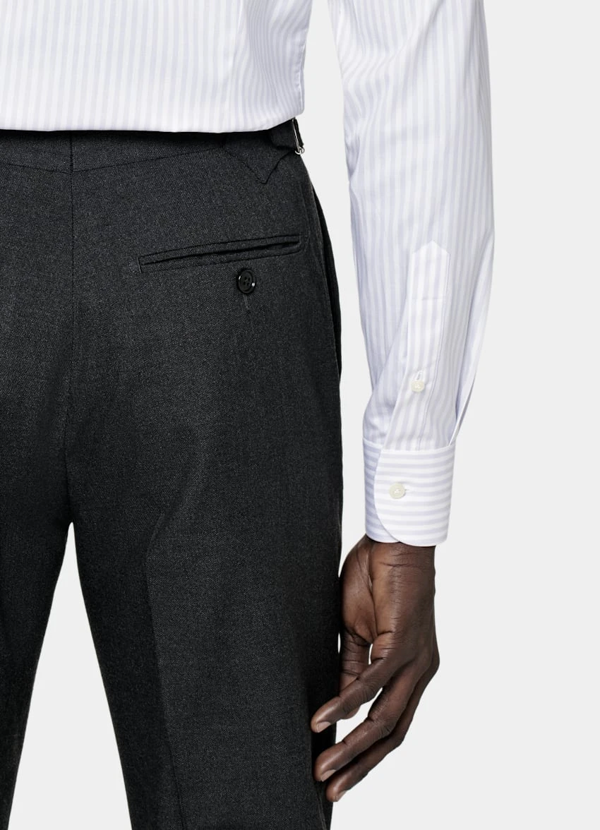 Purple Striped Poplin Extra Slim Fit Shirt 3 Purple Striped Poplin Extra Slim Fit Shirt - Image 3