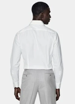 White Poplin Extra Slim Fit Shirt 11 White Poplin Extra Slim Fit Shirt -Suit Supply H6692ESF 105