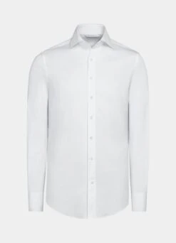 White Poplin Extra Slim Fit Shirt 13 White Poplin Extra Slim Fit Shirt -Suit Supply H6692ESF 25