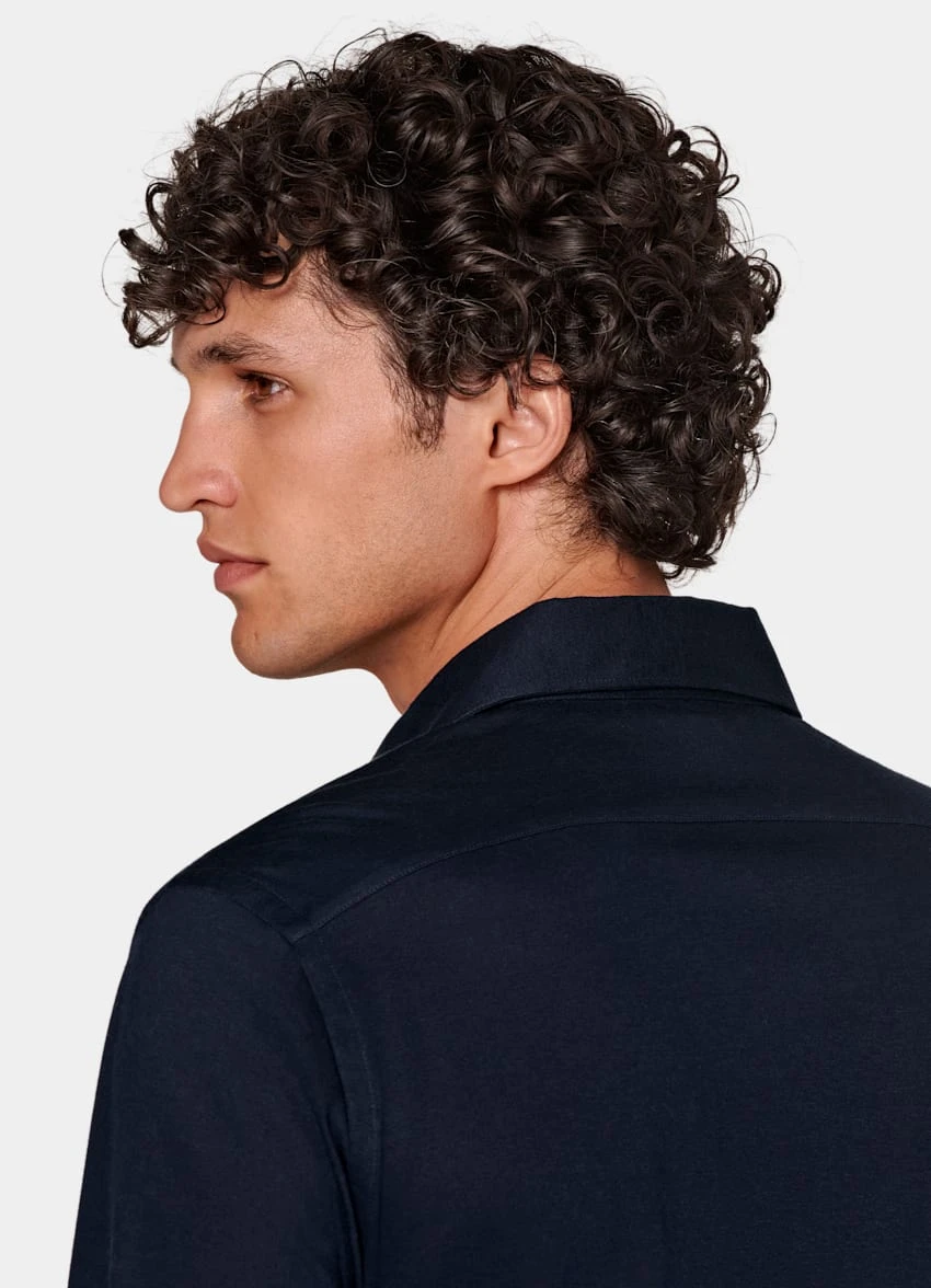 Navy Extra Slim Fit Shirt 6 Navy Extra Slim Fit Shirt - Image 6