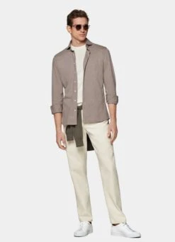 Light Brown Extra Slim Fit Shirt -Suit Supply H6715ESF 104