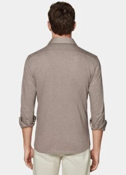 Light Brown Extra Slim Fit Shirt -Suit Supply H6715ESF 105