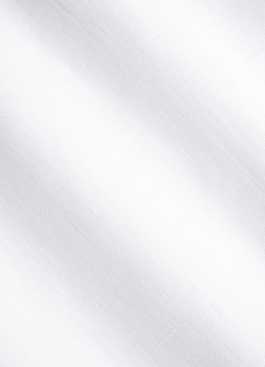 White Camp Collar Slim Fit Shirt 7 White Camp Collar Slim Fit Shirt - Image 7