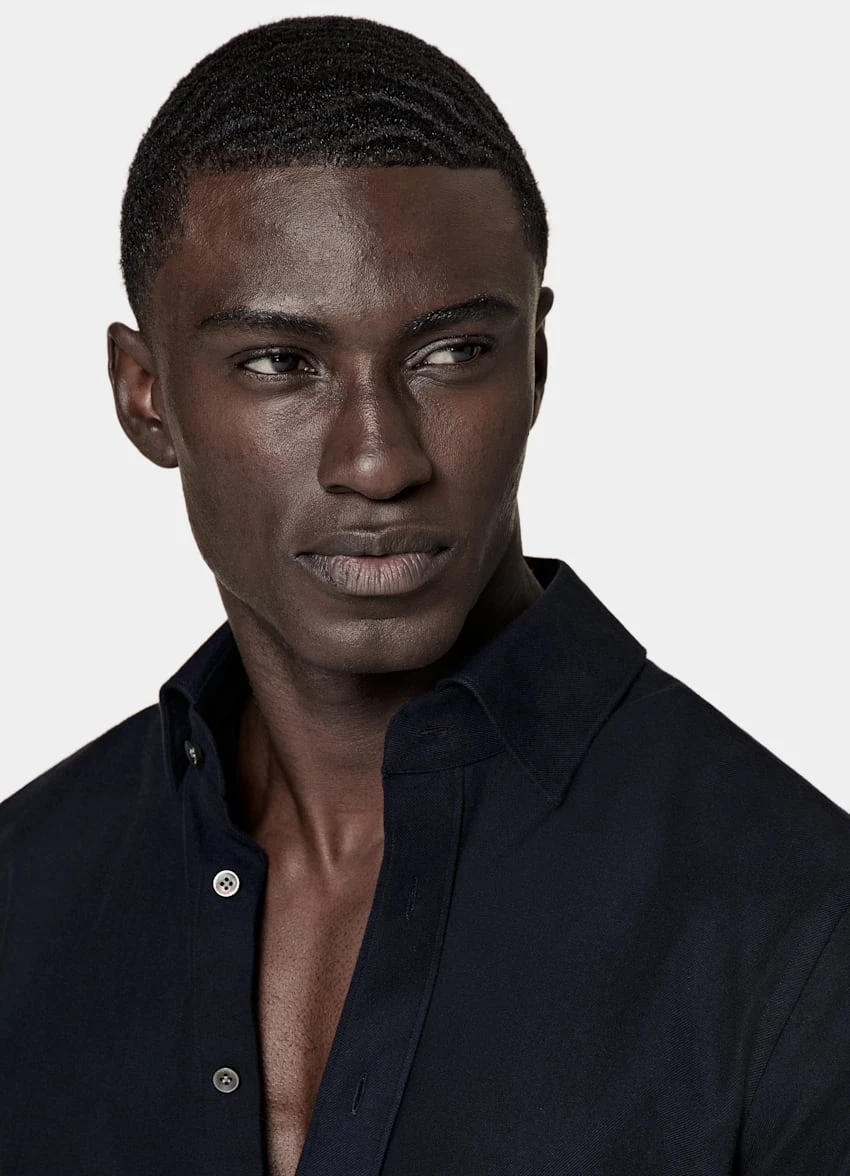 Navy Slim Fit Shirt 1 Navy Slim Fit Shirt